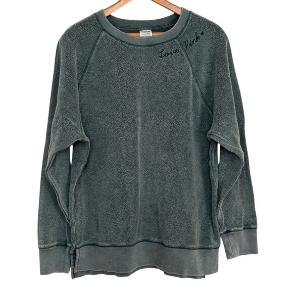 Victoria’s Secret Pink Green Sweatshirt Size S - Picture 1 of 5